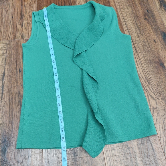 Forest Green Frill Blouse Casual Business Office - Picture 7 of 7